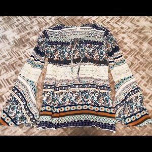 Missimo Supply Co. Bohemian Peasant Blouse Size L